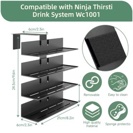Flavor Pods Holder for Ninja Thirsti WC1001 Soda Maker, 20-Capacity Storage Rack for Ninja thirsty flavor pods, Compact & Durable Shelf for Ninja Thirsties Drink System Soda Machine (Shelf Only)