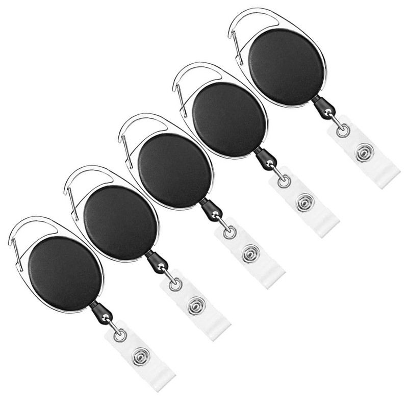 MaIelasd Retractable Badge Holder with Clasp and Clip for Id