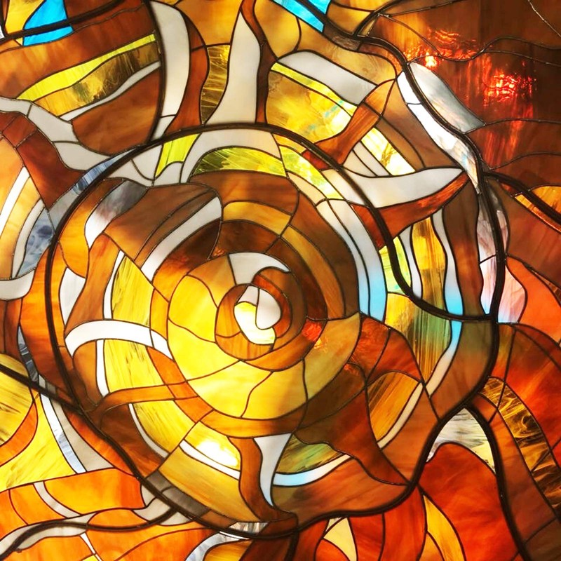 PALJOLLY 9 Pack Yellow Stained Glass Sheets, 4 x 6
