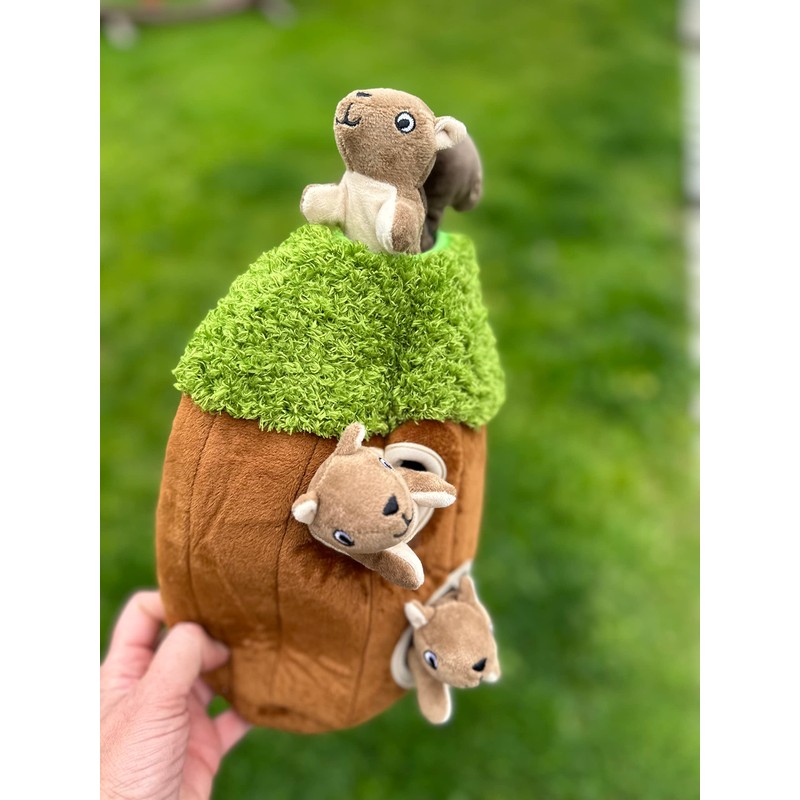 Glow Pups Squirrel in Tree Hide and Seek Plush Squirrel