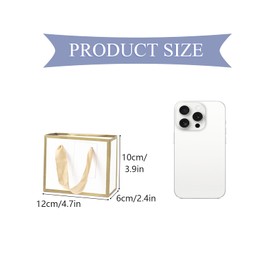 24 Pack Mini Gift Bags with Handles, Extra Small White Gift Bags with Gift Tags, Small Party Bags for Wedding, Birthday, Baby Shower 4.72”(L)× 2.36”(W)× 3.93”(H)