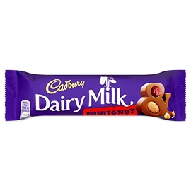 Cadbury Dairy Milk Fruit & Nut Chocolate Bar Single 49g Bar (Pack of 48)
