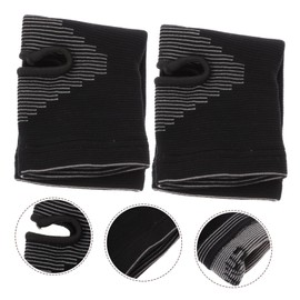 KOMBIUDA 2pcs Sports Ankle Support Protective Gear Ankle Brace Breathable Ankle Support Plantar Socks Heel Pads Boxing Gloves Foot Brackets Taekwondo Protective Gear Black Knitted Fabric