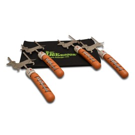 FIREBUGGZ Smores Skewers - Campfire Roasting Telescoping Smores Sticks Up To 34" - Stainless Steel Sausage Skewers, 4 Piece