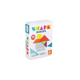 Chuckle & Roar - Shape Makers - Tangram Puzzle for Kids 3 and up - Magnetic Foam Blocks with Tray - Educational and Engaging Fun for Toddlers