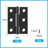 Pack of 10 Hinge, Foldable, 44 mm x 31 mm,