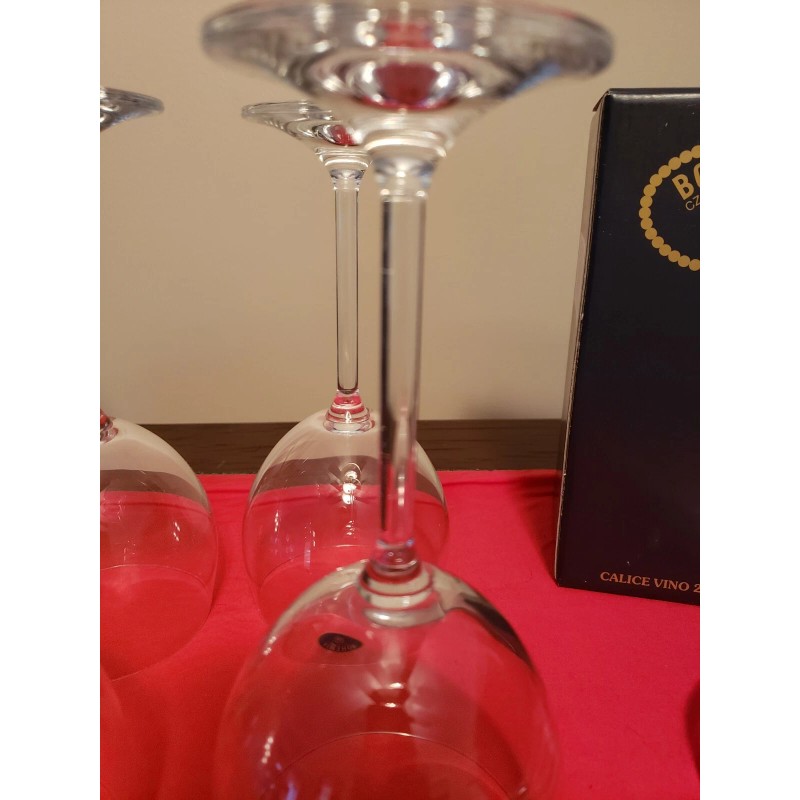 Bohemia 4 ~ Vintage Bohemia Long Stemmed Crystal Calice Vino