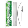 Dispensary (Green) Swooper Feather Flag & Pole Kit - Great