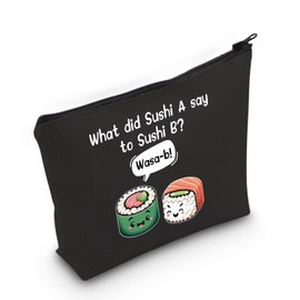 JXGZSO Sushi Pun Cosmetic Bag Sushi Party Gift Japanese Cuisine Sushi Lover Gift Japanese Food Lovers Gift (Sushi Bag)