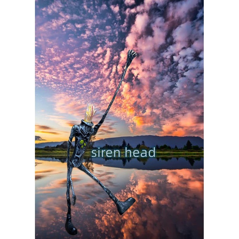 POPRORE 4 PCS Siren Head Action Figure Monster Siren Head