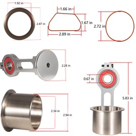 YMT KK-4835 Compressor Piston Kit - Connecting Rod Replacement Kit Perfectly Suitable for Craftsman Devildiss Dewalt Porter Cable Oil Free Air Compressor Pump, Comparable to KK-4835 KK-5081 A02743