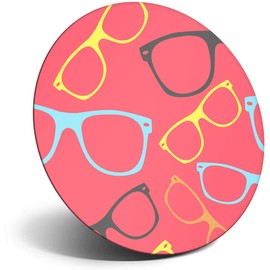 Destination Vinyl ltd Magnet for Refrigerator, Fridge - Cute Pink Glasses Opticians Glass for Office, Cabinet and Whiteboard, Magnetic Stickers, 8768