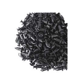 Push Rivets, 0.3 inches (8 mm), Set of 50, Nylon, Automotive Clips, Bumper Cover, Engine Room, Interior, Exterior, Nissan, Mitsubishi, Suzuki, Honda, Daihatsu, Black