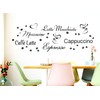 Grandora W3047 Wall Tattoo Kinds of Coffee Latte Caffe Kitchen