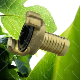 Garden Watering Solid Brass geka Style hosepipe Claw Fittings/connectors (Pack of 2) (3/4" Barb x2) as Used by Professional Gardeners,Landscapers and Nursery Workers