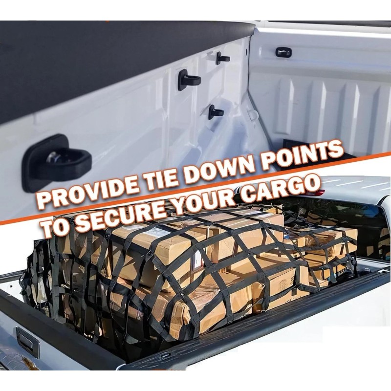 Evotech 4pcs Blue Aluminum Truck Bed Side Tie Down Wall