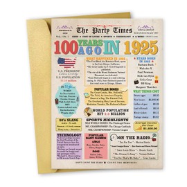 OJsensai Vintage 100th Birthday Decorations Gifts for Women Men, Happy 100 Birthday Gifts for Mom Dad Grandma Grandpa