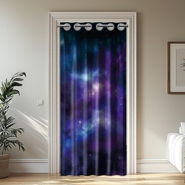 CHGCRAFT Galaxy Door Style Curtain for Doorway Space Nebula Doorway Curtains Room Divider Curtains Folding Doors Curtain For Closet Door Bedroom Living Room Doorways, 39x79 Inch