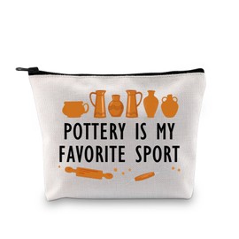 Pottery Cosmetic Makeup Bag Pottery Lovers Gifts Pottery Artist Gifts Pottery Gifts for Women Pottery Artist Zipper Bag (POTTERY IS MY CA)