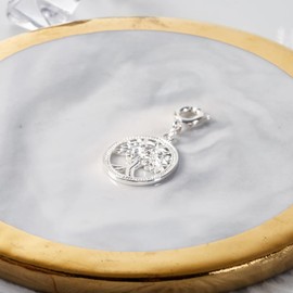 Philip Jones Tree of Life Charm Created with Zircondia® Crystals