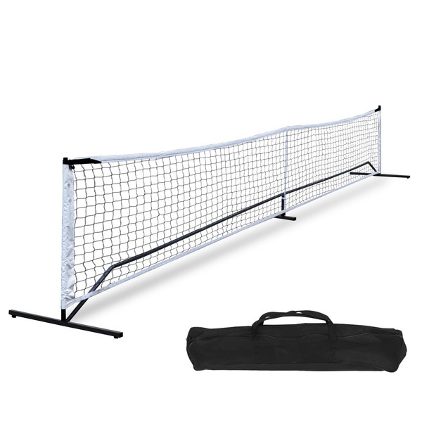 F2C Portable 22FT Pickleball Net Set Regulation Size Soccer Tennis Net Game Set System with Metal Frame Stand and Carrying Bag, Outdoor Indoor Fun for Kids, Teens and Adults