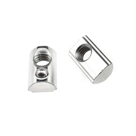 Odinest 2020 Series M5 T Slot Nuts Roll-in Spring Ball Loaded Elastic Nuts 25 Pack Carbon Steel for 2020 Series Aluminum Extrusion Profile Rail with 6mm Slot for 3D Printer