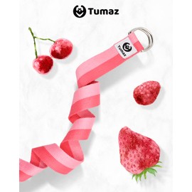 Tumaz Yoga Strap/Stretch Bands [15+ Colors, 6/8/10 Feet Options] with Extra Safe Adjustable D-Ring Buckle, Durable and Comfy Delicate Texture - Best for Daily Stretching, Physical Therapy, Fitness