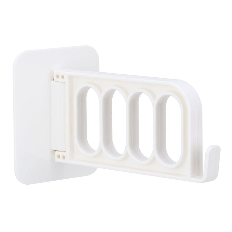 4 Hole Clothes Rack, Plastic Wall Mounted Clothes Storage Rack