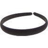 Black Satin Ribbed Strong Headband Alice Band Black 4 Sizes