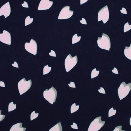 染の安坊 Toalla de Mano Anbo Tenugui, Cherry Blossom Petals (Navy), 100% algodón, Fabricada en Japón, 13.8 x 39.5 Pulgadas