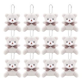 YQWIN 12Pcs Teddy Bears Mini Teddy Bears Small Teddy Bear Bulk Plush Mini Bear Mini Teddy Bear Keychain Small Plush Bears Bulk for Wedding Birthday Party Decorations Gifts Keychain Bag Charm Supplies
