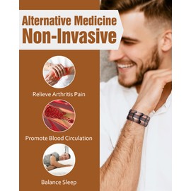 Jecanori 3X Strength Copper Magnetic Bracelet for Men with Adjust Tool and Jewelry Gift Box Included