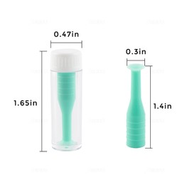 AUEAR, Pack of 10 Soft Silicone Contact Scleral Lens Insertion Tool Plunger for Hard Lenses Green Color