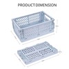 Mavolus 2 Pack Plastic Storage Collapsible Crate Organizer Basket Bin