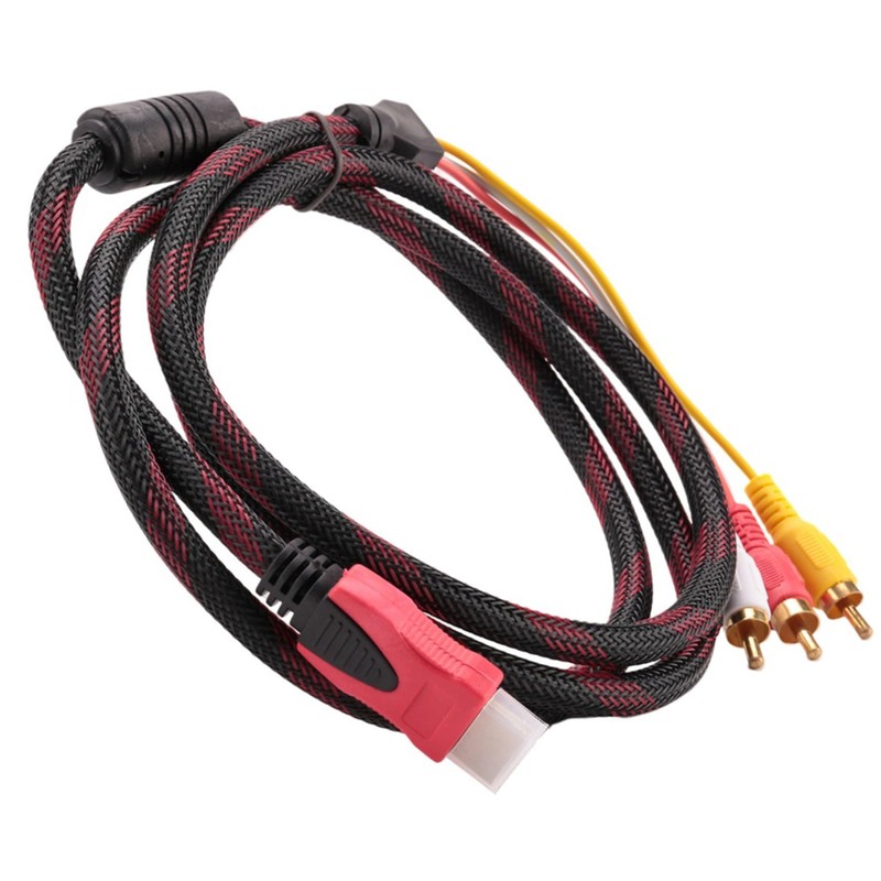 Aswalling US 5Ft to 3 Video Audio AV Component Converter