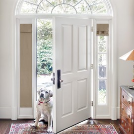 PONY DANCE Dance Door Blinds - Privacy Curtains for Entry, Patio & Glass Doors, Thermal Insulate, Mocha, 12x72 inches, 1 Panel