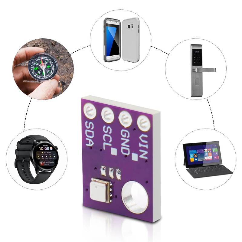 Barometric Sensor for Temperature, QIQIAZI Humidity and Air Pressure, Digital