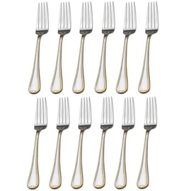 Mikasa Cameo Gold 18/10 Stainless Steel Dinner Fork (Set of Twelve)