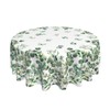 KiuLoam Spring Tablecloth Round 60 Inch Sage Green Eucalyptus Leaf