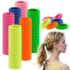 JSBelle Set de 100 Lazos del pelo del bebé, Gomas elásticas de colores, lazos para el cabello para niños pequeños bebés (100 Pcs)