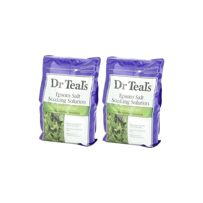 Dr. Teal's Epsom Salt Soaking Solution with Eucalyptus Spearmint, 48