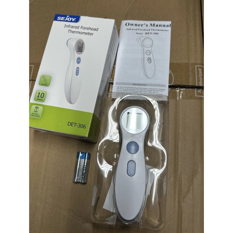 Cooper-Atkins Sejoy Digital Infrared Forehead Thermometer - White DET-306 Batteries