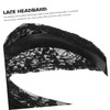 WOONEKY Wide Lace Headband for Women Fashionable 1-Piece Black Hair