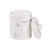 Tonxus Marble Qtip Holder with Lid, White Resin Cotton Swab
