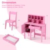 HONEY JOY Kids Desk and Chair Set, Wooden Children School