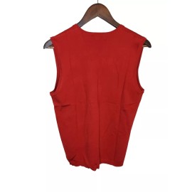 Affinity Apparel Women's Knit Sweater Vest New Red Formal Wear Size Med Uniform