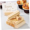 Ipetboom 30 Pcs Wooden Card Holders Rectangular Memo Stands for