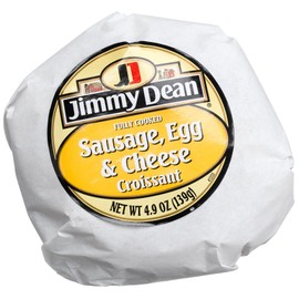 Jimmy Dean FrozenSausage Egg & Cheese Croissant, 4.9-Ounce Sandwiches (Pack of 12)