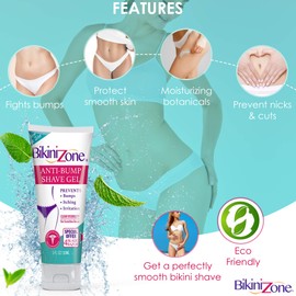 Bikini Zone Anti-Bumps Shave Gel 5 oz, 2 pk
