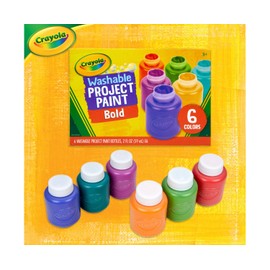 Crayola Washable Kids Paint (6ct), Essential Preschool Supplies, Paint Set for Kids, Must Have Arts & Crafts Supplies, Nontoxic, Preschool Learning Activities for Toddlers